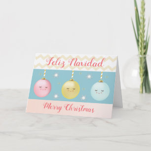 Bilingual Spanish Feliz Navidad Christmas Card