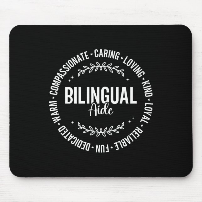 Bilingual Team Teacher Back To School For Bilingua Mouse Mat (Front)