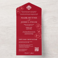 Bilingual Vietnamese English Red Wedding
