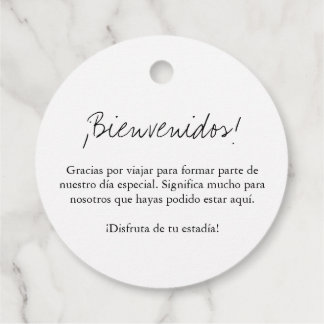 Bilingual Welcome Bag Tags