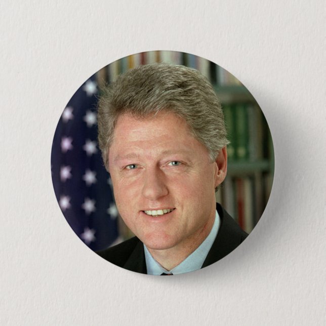 Bill Clinton 6 Cm Round Badge (Front)