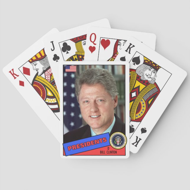 Bill Clinton Baseball Card (Back)