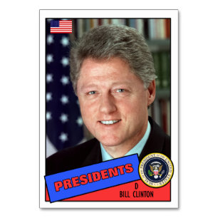 Bill Clinton Baseball Card