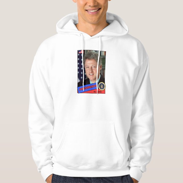 Bill Clinton Baseball Card Hoodie (Front)