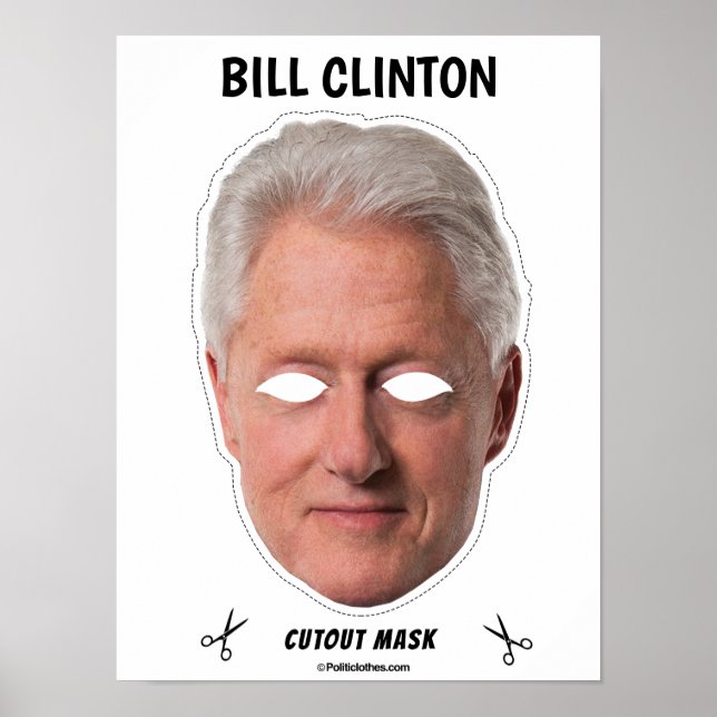 BILL CLINTON Halloween Mask Poster (Front)