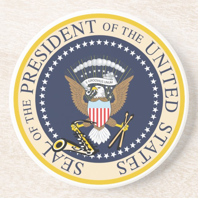 Bill Clinton : Presidential Seal : Drink Coaster (Front)