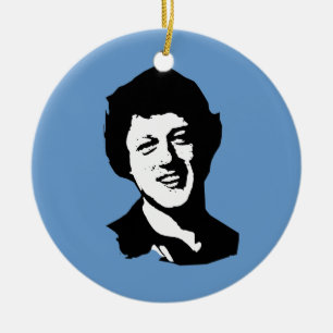 Bill Clinton retro Ceramic Tree Decoration