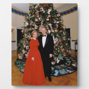 Bill Clinton US President White House Christmas Pl Plaque