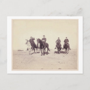 Bill Cody and Riders Postcard
