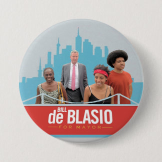 Bill de Blasio for NYC Mayor in 2013 7.5 Cm Round Badge