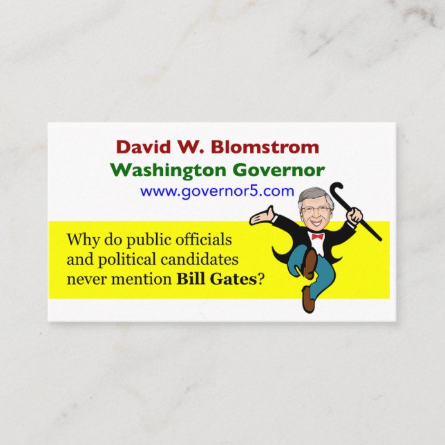 Bill Gates Business Card (Front)