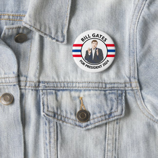 Bill Gates for President 2024 6 Cm Round Badge