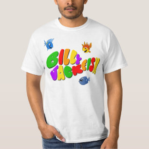Bill Jackfish Adult T-Shirt (Logo and Fishes)