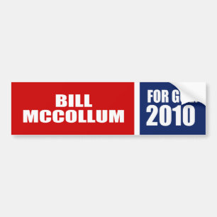 BILL MCCOLLUM FOR GOVERNOR BUMPER STICKER