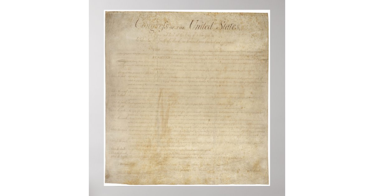 Bill of Rights for the united States Poster Zazzle Bill of Rights for the united States Poster Zazzle