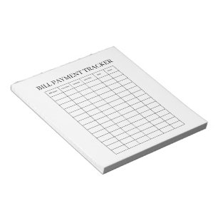 BILL PAYMENT TRACKER NOTEPAD