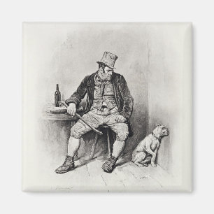 Bill Sykes and his dog, from 'Charles Dickens: A G Magnet