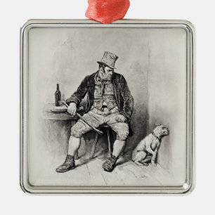 Bill Sykes and his dog, from 'Charles Dickens: A G Metal Tree Decoration