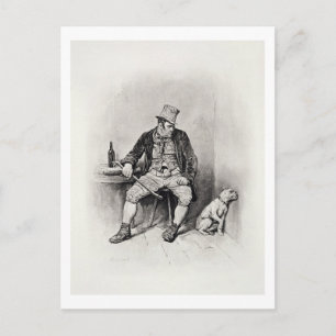 Bill Sykes and his dog, from 'Charles Dickens: A G Postcard