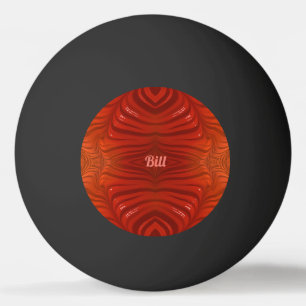 BILL ~ Tangerine Orange Red ~  Ping Pong Ball