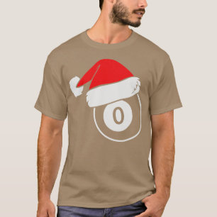 Billard Ball Santa Christmas Hat T-Shirt