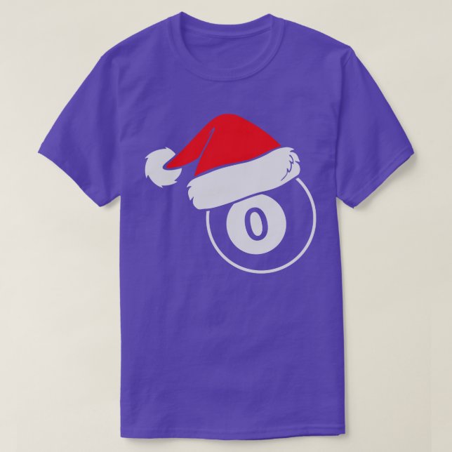 Billard Ball Santa Christmas Hat  T-Shirt (Design Front)