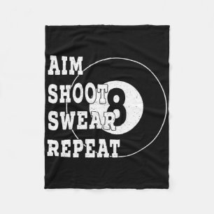 Billard Billiards 8 Eight Ball Retro Snooker Table Fleece Blanket