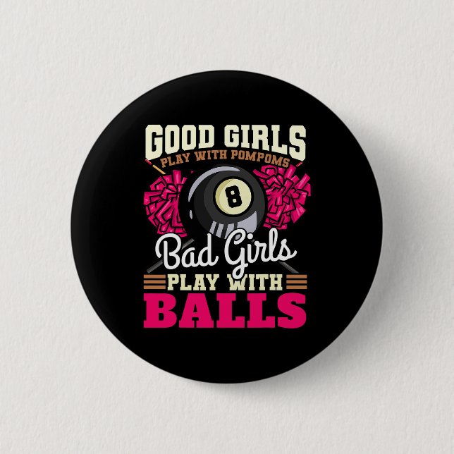 Billard Billiards Pool Snooker  6 Cm Round Badge (Front)