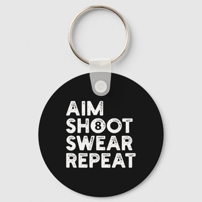 Billard Billiards Pool Snooker  Key Ring (Front)