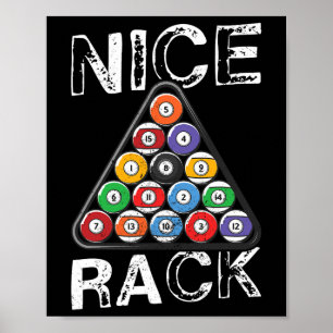 Billard Nice Rack Pool Billiards Humour Poster