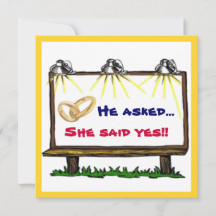 Billboard Announcement Engagement Party