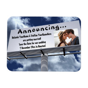 Billboard Announcement Save the Date Magnet
