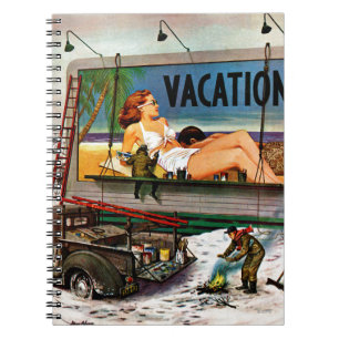 Billboard Painters in Winter by Stevan Dohanos Notebook
