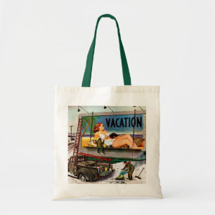 Billboard Painters in Winter by Stevan Dohanos Tote Bag