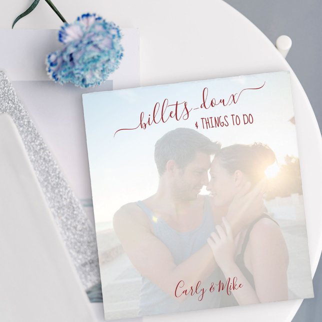 Billets Doux and Things to Do Custom Square Photo Notepad (Creator Uploaded)
