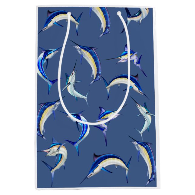 Billfish wrapping paper medium gift bag (Front)