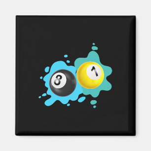 Billiard 8-ball 9-ball Pool Billiards Player Magnet