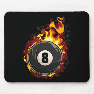 Billiard 8 Ball Player Pool Billiards Snooker Cue Mouse Mat