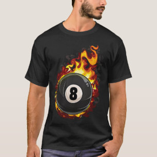 Billiard 8 Ball Player Pool Billiards Snooker Cue T-Shirt