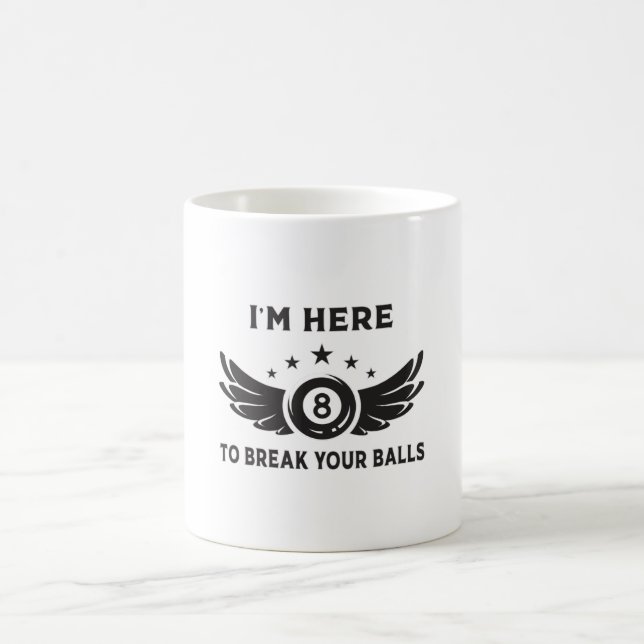 Billiard 8 Ball Snooker Billiards Funny Gift Idea Coffee Mug (Center)