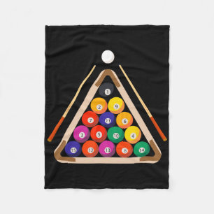 Billiard And Stick Billiards Pool Player  Fleece Blanket