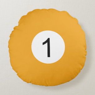 Billiard Ball #1 Round Cushion