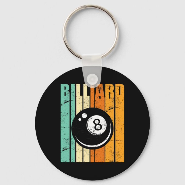 Billiard Ball Billiard Table Player 8-ball Billiar Key Ring (Front)