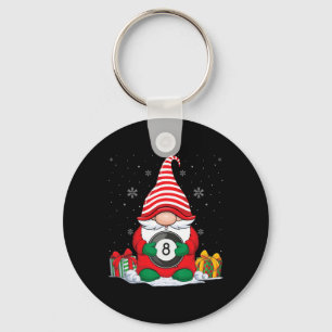 Billiard Ball Christmas Gnomes  Cute Billiard Ball Key Ring