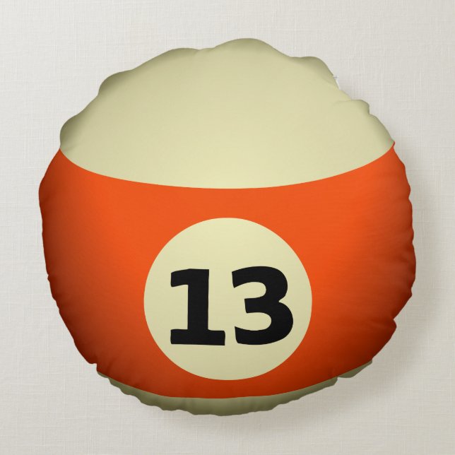 Billiard ball number 13 round cushion (Back)