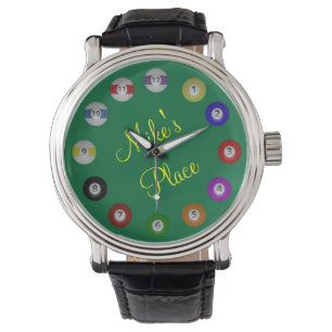 Billiard Ball Numbered with Name Watch