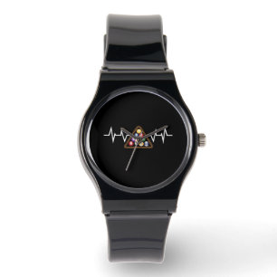 Billiard Ball Rack Heartbeat Watch