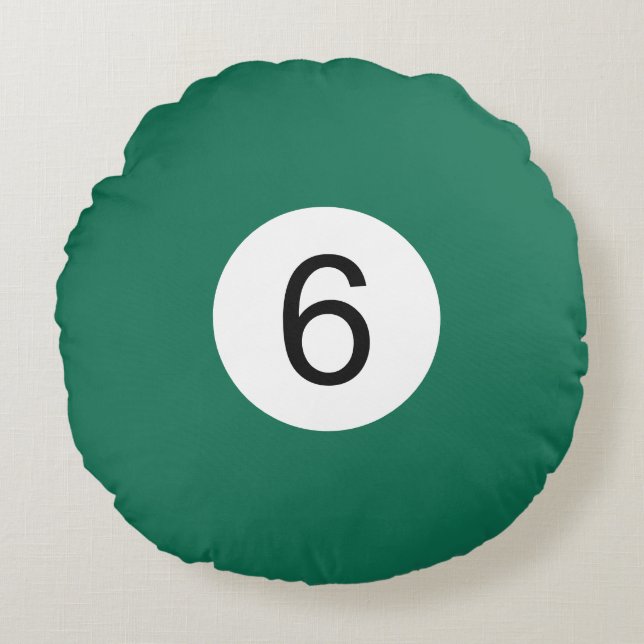 Billiard Ball Rond Cushions #6 (Front)