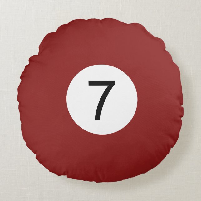 Billiard Ball Rond Cushions #7 (Front)