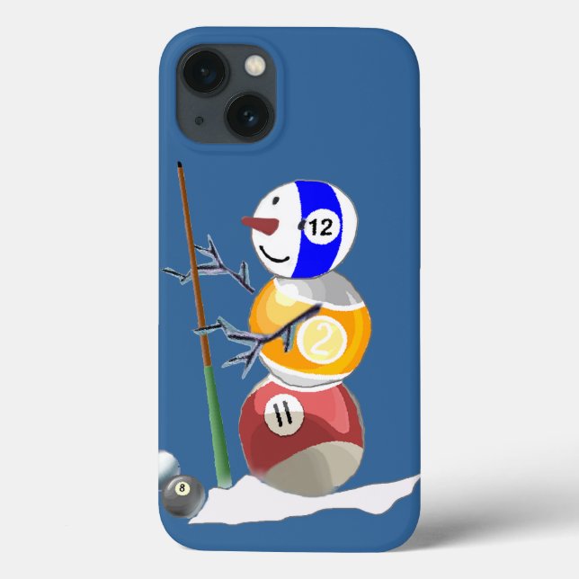 Billiard Ball Snowman Case-Mate iPhone Case (Back)